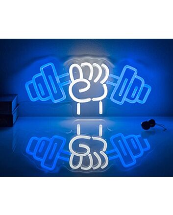 Barbell Neon Sign Dumbbell Led Light For Home Gym Decor