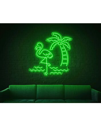 Tropical Flamingo LED Neon Sign