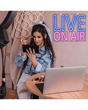 Live On Air Neon Sign Led Wall Decor Sign For Studio Game Room