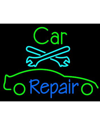 Neon Car Signs For Neon Car Repair Store