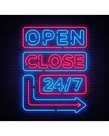 Open Close Led Neon Signs Wall Decor