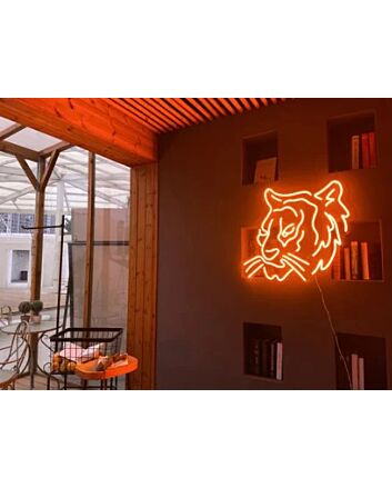 Neon Tiger Led Tiger Head Art