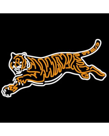 Orange And White Neon Tiger Sign Room Decor