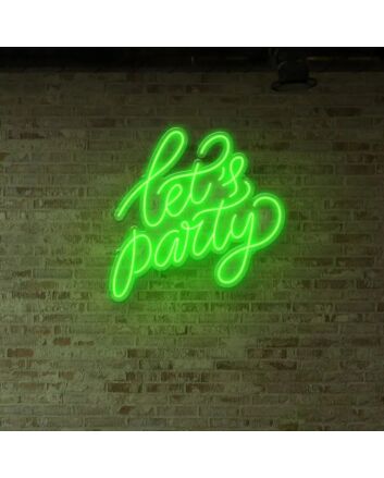 Lets Party Neon Sign Two Lines Wall Decor