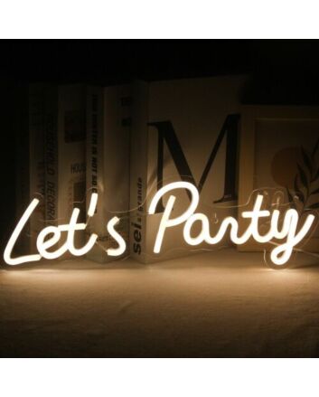 Led Wall Sign Decor Lets Party Neon Sign Neon Lighting For Bar Birthday Wedding
