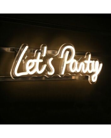Led Wall Sign Decor Lets Party Neon Sign Neon Lighting For Bar Birthday Wedding
