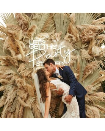 Lets Get This Party Started Led Neon Sign Wall Decor