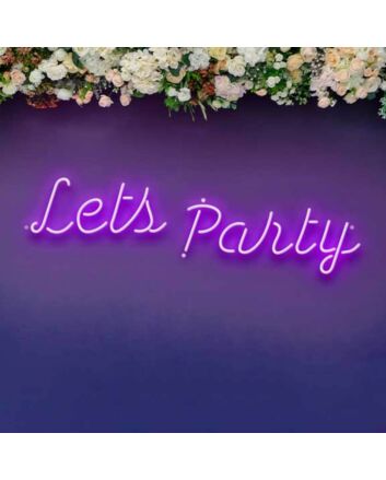 Lets Party Neon Sign Led Neon Lights Wall Art Decor