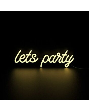 Lets Party Neon Sign For Bar Wall Decor