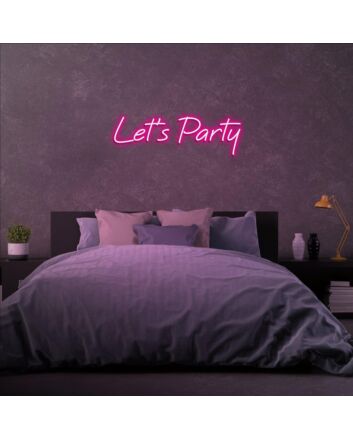 Lets Party Neon Sign Neon Art For Party Room Wall Decor