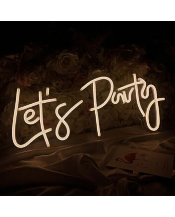 Led Neon Sign Lets Party Sign Gift &amp; Party Sign