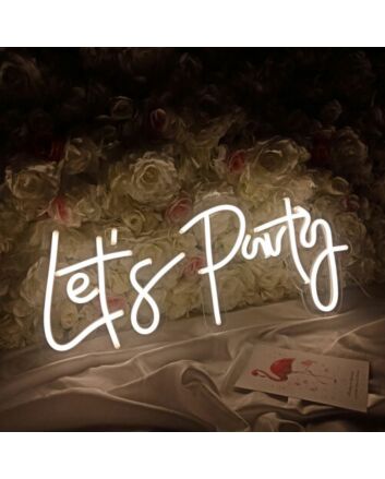 Led Neon Sign Lets Party Sign Gift & Party Sign