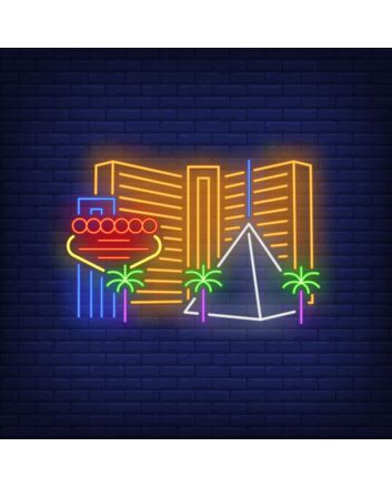 Neon Signs Las Vegas Architectural Pattern Wall Decor