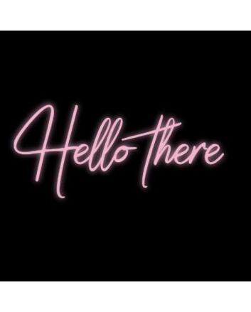 Hello There Neon Sign Pink Neon Light For Room Decor
