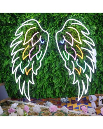 Colorful Wings Neon Sign
