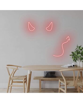 Devil Horns&#39; Neon Sign