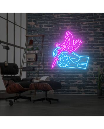 Tattoo Artist For Tattoo Studio Neon Sign