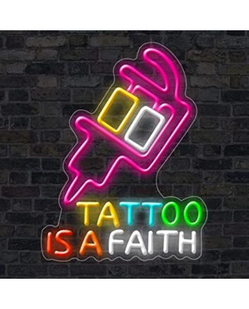 Tattoo LED Light Neon Sign with Remote Control for Business