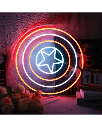 Captain American Shield Neon Sign