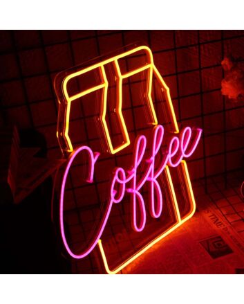 Coffee Milk Carton Neon Sign