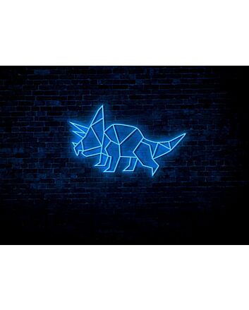 Triceratops Dinosaur LED Neon Sign