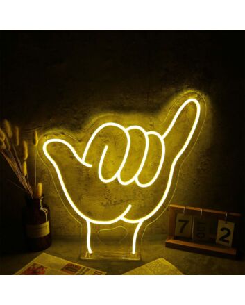 Six Gesture Neon Sign