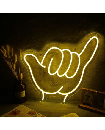 Six Gesture Neon Sign