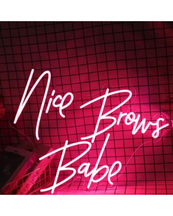 Nice Brows Babe Neon Sign