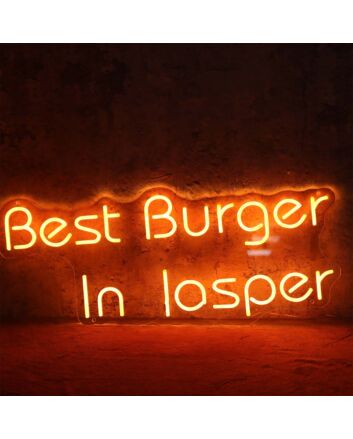 Best Burger In Jasper Neon Sign