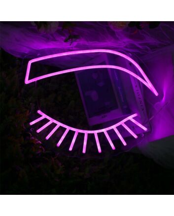 Closed Eyes Neon Sign