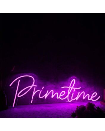 Prime Time Purple Neon Sign