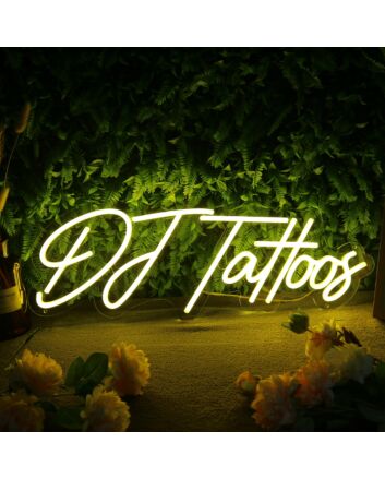 DJ Tattoos Neon Sign