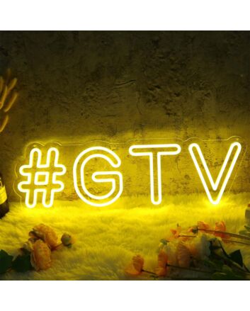GTV Yellow Neon Sign