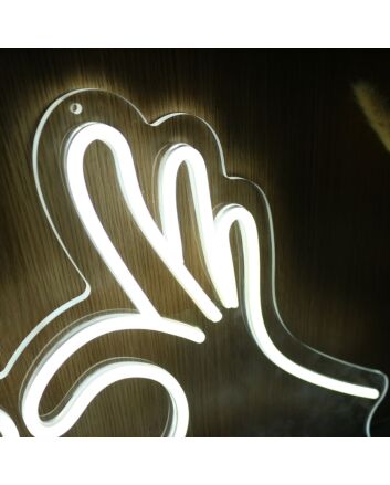 Heart With Fingers Neon Sign
