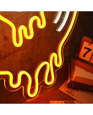 Melting Turntable Neon Sign