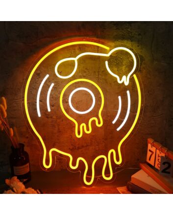 Melting Turntable Neon Sign