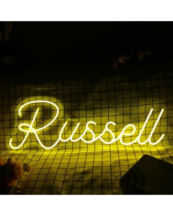 Russell Yellow Neon Sign