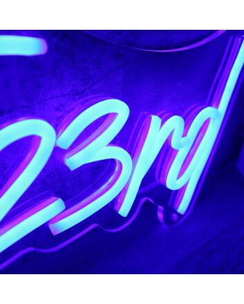 MJ 23rd BLue Neon Sign
