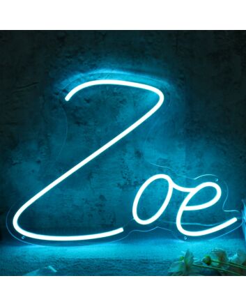 Zoe Blue LED Neon Sign