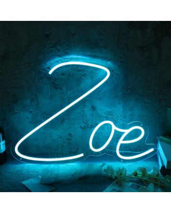 Zoe Blue LED Neon Sign