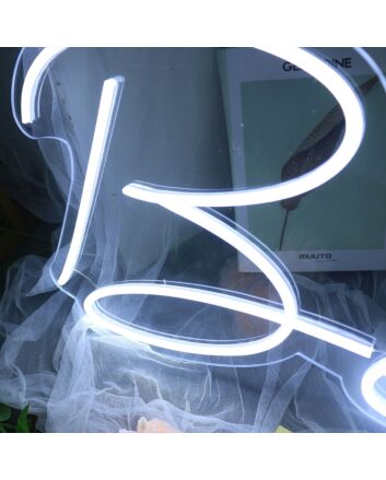 Beck White Neon Sign
