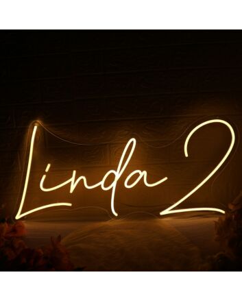 Linda 2 Yellow Neon Sign