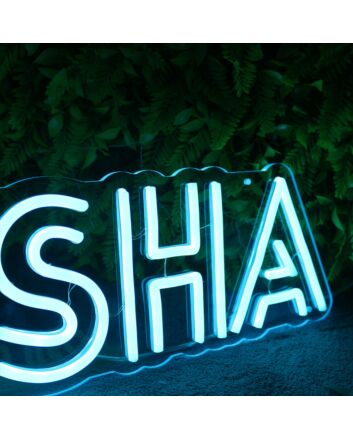 KRISHA Blue Neon Sign