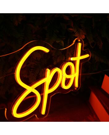 Fin&#039;s Spot Yellow Neon Sign