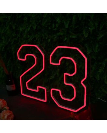 Number 23 Red Neon LED Sign