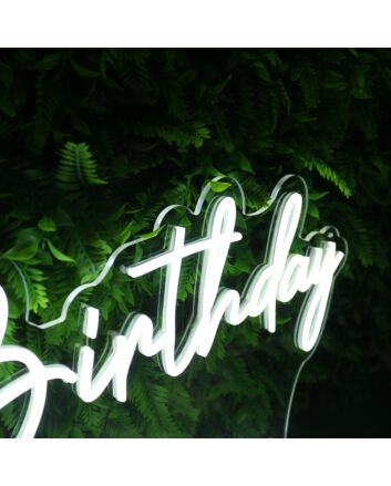 Happy Birthday Brittany White Neon Sign