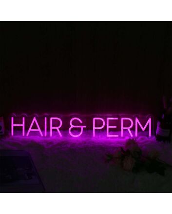 Hair And Perm Pink Neon Sign