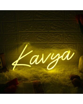 Kavya Yellow Neon Sign