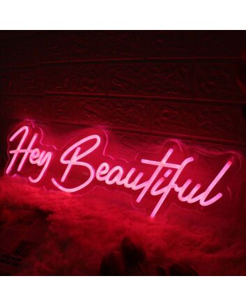 Hey Beautiful Red Neon Sign