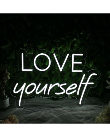Love YourSelf White Neon Sign
